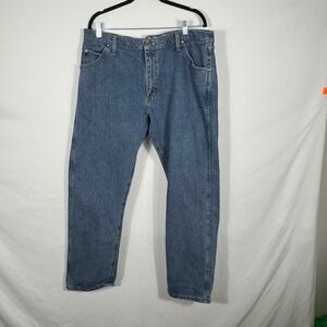 Wrangler 47 Regular Fit Advanced Comfort Jeans, Mens Size 38x30 Denim
